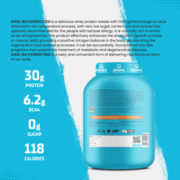 Iso Hydrolyzed Microfiltered Isolate Protein 30g Protein | 6.2g Bcaa