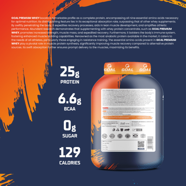 Premium Whey Protein | 25g Protein  | 6.6g BCAA